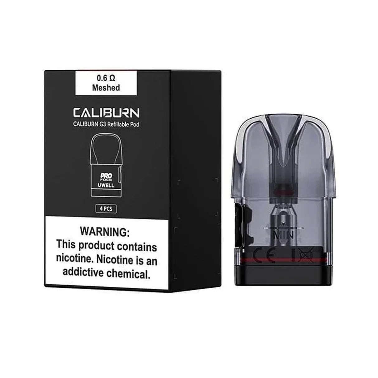Uwell Caliburn G3 2.5ML Refillable Integrated Coil Cartridge Pod - 4pk