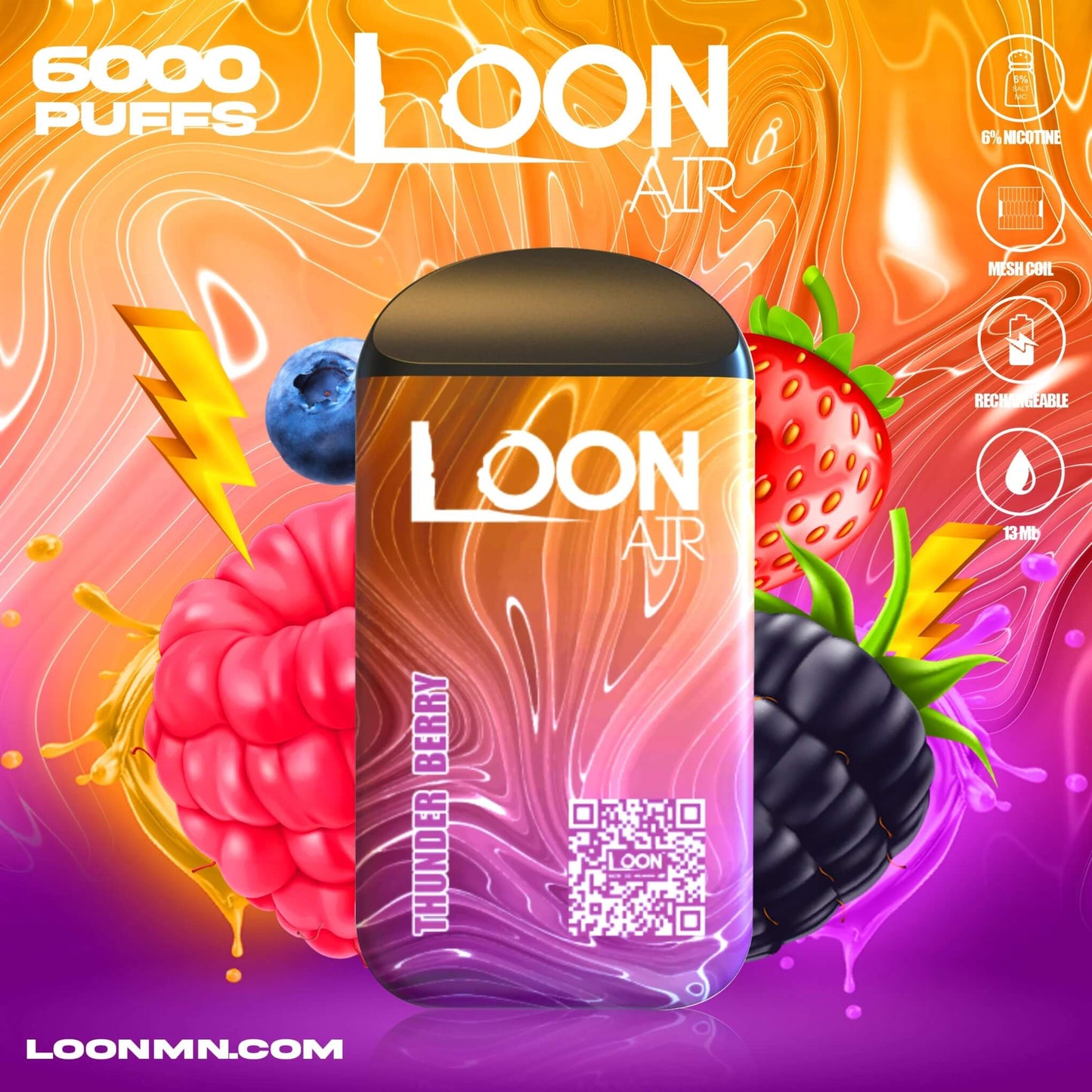 LOON AIR 6000 PUFF DISPOSABLE - Heavy Heads MN
