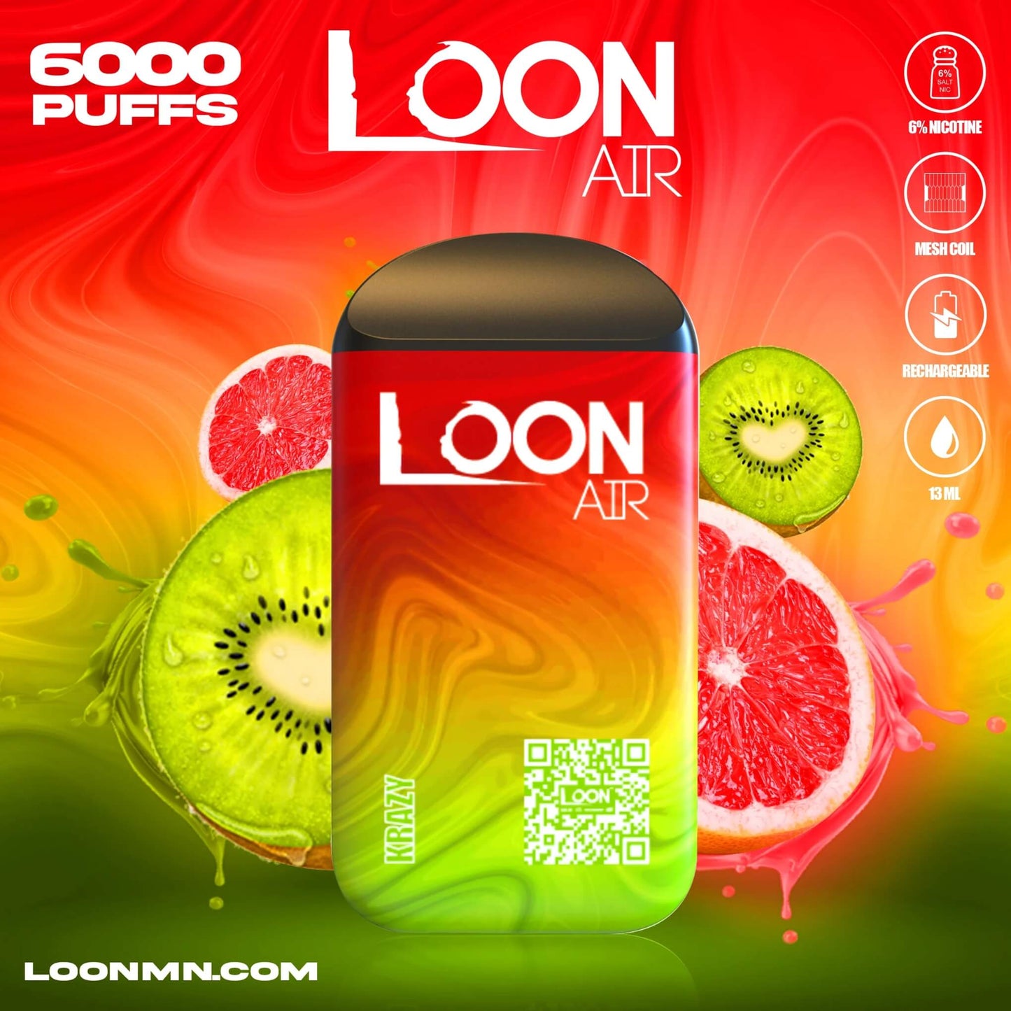 LOON AIR 6000 PUFF DISPOSABLE - Heavy Heads MN