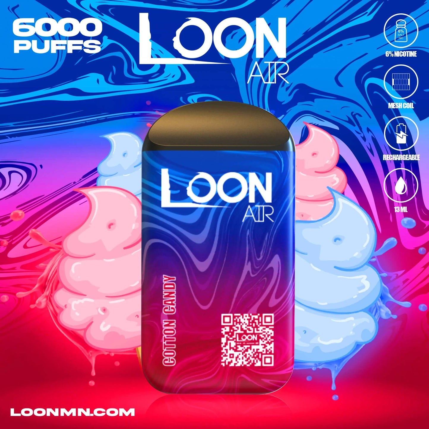 LOON AIR 6000 PUFF DISPOSABLE - Heavy Heads MN