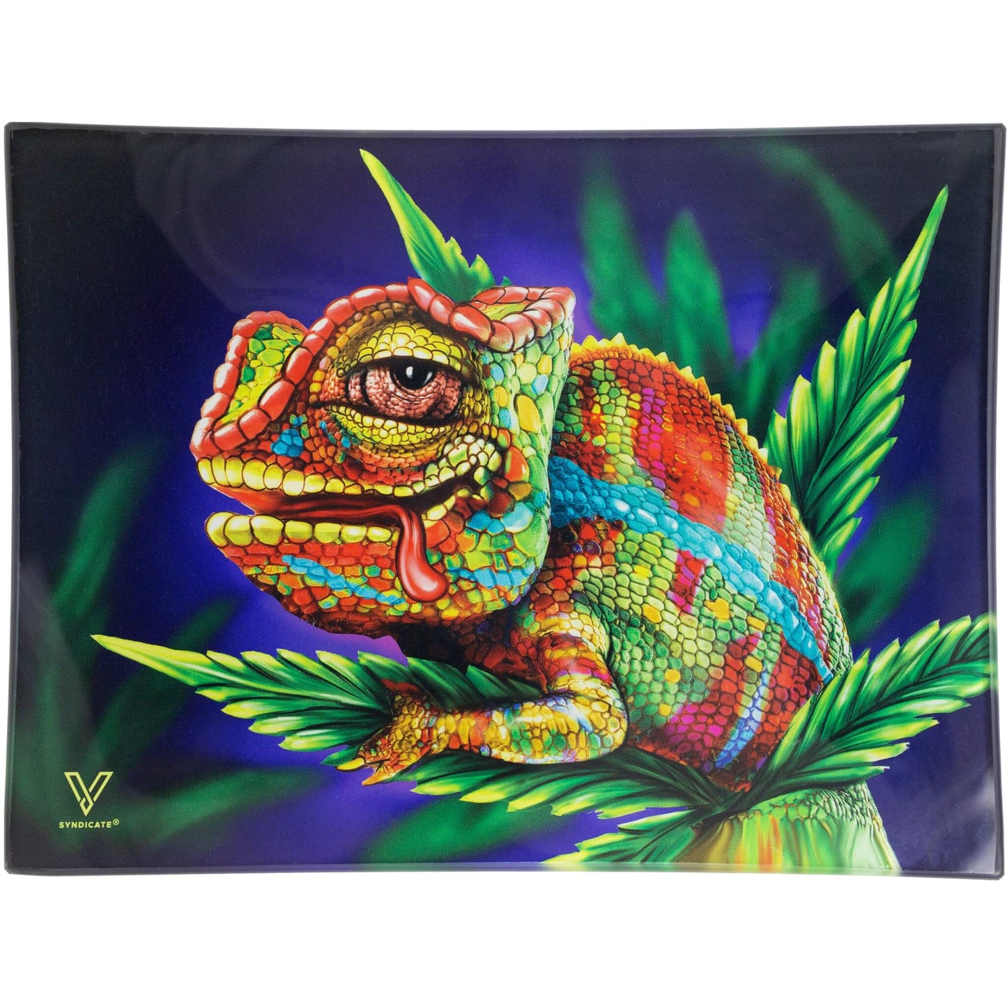 V Syndicate Shatterproof Glass Rolling Tray - Small - Heavy Heads MN