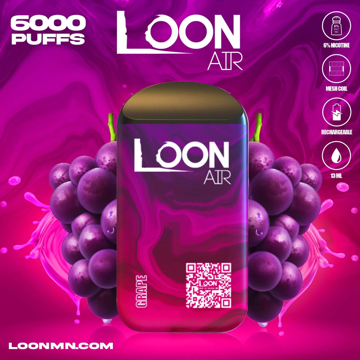LOON AIR 6000 PUFF DISPOSABLE - Heavy Heads MN