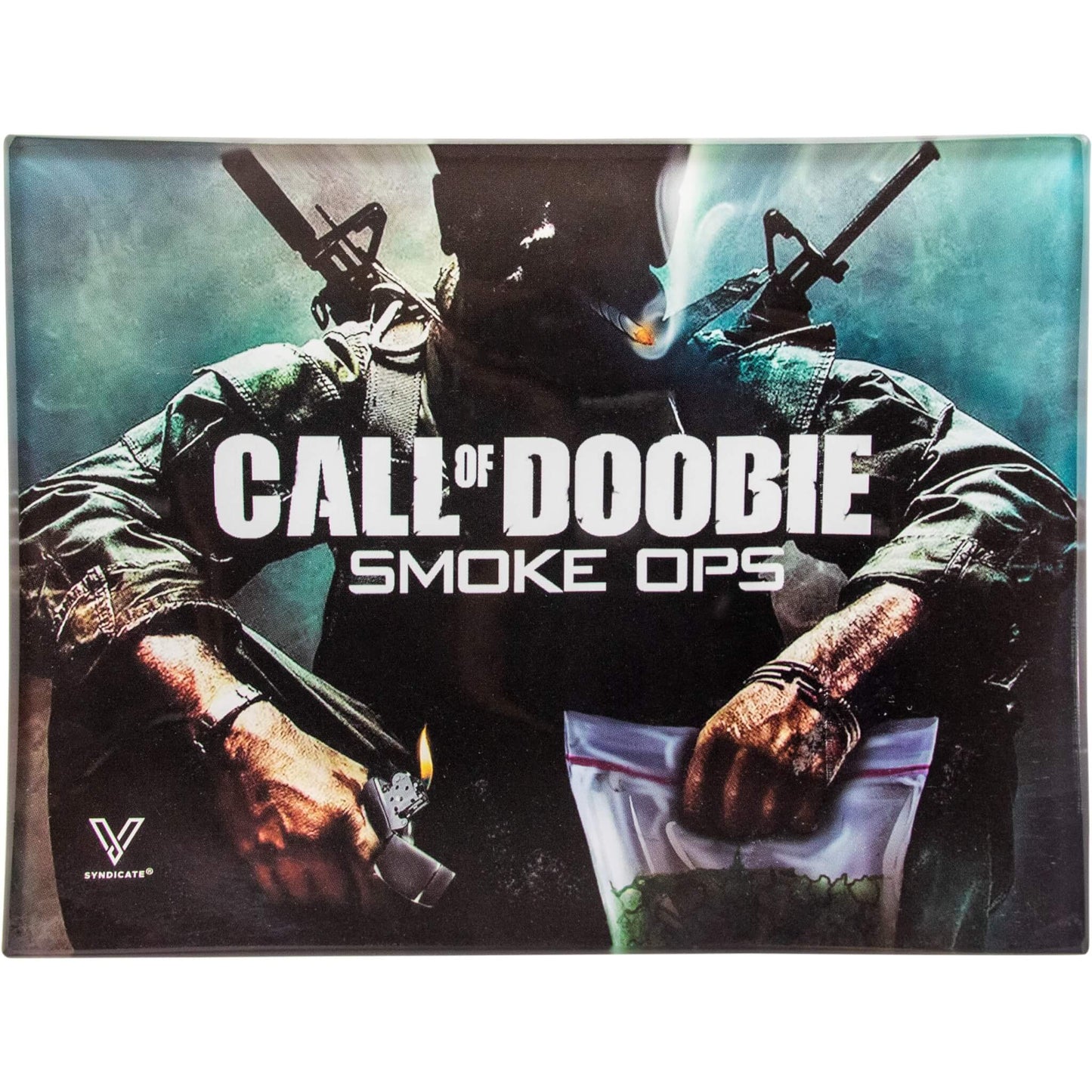V Syndicate Shatterproof Glass Rolling Tray - Small - Heavy Heads MN